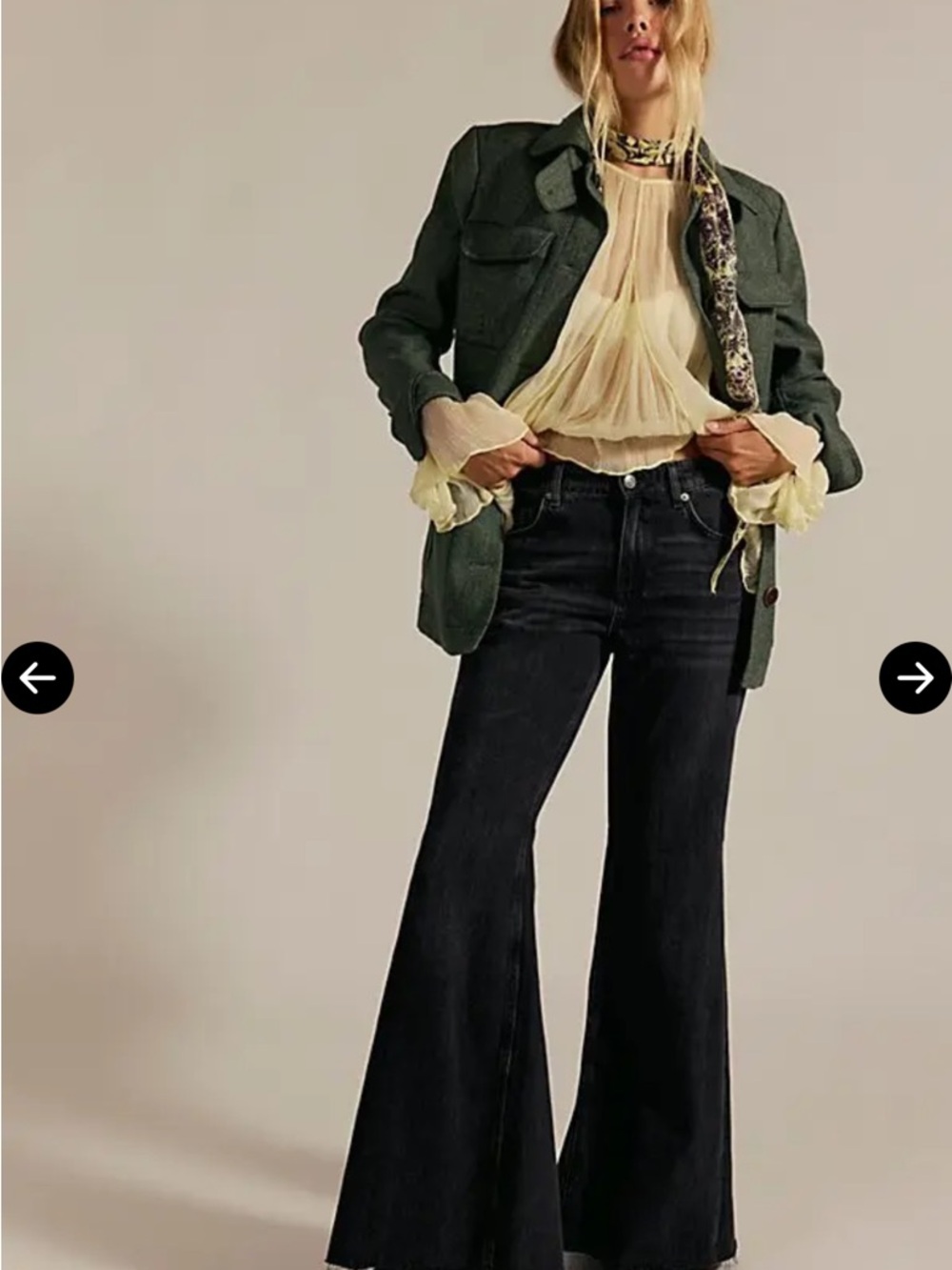 Free People - Women’s Flare Wide-Leg Jeans - Picture 7 of 7